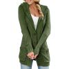 imageSidefeel Womens Open Front Hooded Cardigan Sweaters Button Down Long Sleeve Chunky Knit Coat with Pockets