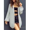 imageSidefeel Cardigan for Women Trendy 2024 Open Front Sweater Oversized Lantern Sleeve Chunky Knitted Outwear