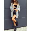imageSidefeel Cardigan for Women Trendy 2024 Open Front Sweater Oversized Lantern Sleeve Chunky Knitted Outwear