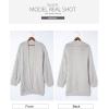 imageSidefeel Cardigan for Women Trendy 2024 Open Front Sweater Oversized Lantern Sleeve Chunky Knitted Outwear