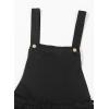 imageSidefeel Overalls for Women Casual Stretchy Adjustable Strap Denim Jumpsuits Wide Leg Loose Fit Cropped Jean RompersBlack