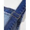 imageSidefeel Overalls for Women Casual Stretchy Adjustable Strap Denim Jumpsuits Wide Leg Loose Fit Cropped Jean RompersBlue