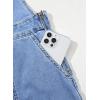 imageSidefeel Overalls for Women Casual Stretchy Adjustable Strap Denim Jumpsuits Wide Leg Loose Fit Cropped Jean RompersIceland Blue