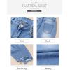imageSidefeel Womens Boyfriend Jeans Stretchy Ripped Distressed Zimbaplatinum Denim Pants Size 418Ablue