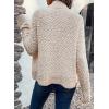 imageSidefeel Womens Cardigan Sweaters Casual Long Sleeve Cropped Open Front Chunky Knit Coats Fall SweatersApricot