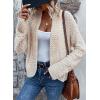 imageSidefeel Womens Cardigan Sweaters Casual Long Sleeve Cropped Open Front Chunky Knit Coats Fall SweatersApricot