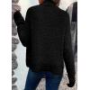 imageSidefeel Womens Cardigan Sweaters Casual Long Sleeve Cropped Open Front Chunky Knit Coats Fall SweatersBlack