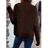 imageSidefeel Womens Cardigan Sweaters Casual Long Sleeve Cropped Open Front Chunky Knit Coats Fall SweatersBrown