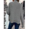 imageSidefeel Womens Cardigan Sweaters Casual Long Sleeve Cropped Open Front Chunky Knit Coats Fall SweatersGray