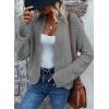 imageSidefeel Womens Cardigan Sweaters Casual Long Sleeve Cropped Open Front Chunky Knit Coats Fall SweatersGray