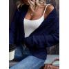 imageSidefeel Womens Cardigan Sweaters Casual Long Sleeve Cropped Open Front Chunky Knit Coats Fall SweatersNavy Blue