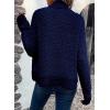 imageSidefeel Womens Cardigan Sweaters Casual Long Sleeve Cropped Open Front Chunky Knit Coats Fall SweatersNavy Blue