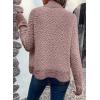 imageSidefeel Womens Cardigan Sweaters Casual Long Sleeve Cropped Open Front Chunky Knit Coats Fall SweatersPink