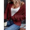 imageSidefeel Womens Cardigan Sweaters Casual Long Sleeve Cropped Open Front Chunky Knit Coats Fall SweatersRed