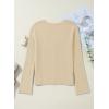 imageSidefeel Womens Cardigan Sweaters V Neck Button Long Sleeve Knit Oversized CardigansApricot
