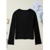 imageSidefeel Womens Cardigan Sweaters V Neck Button Long Sleeve Knit Oversized CardigansBlack