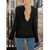 imageSidefeel Womens Cardigan Sweaters V Neck Button Long Sleeve Knit Oversized CardigansBlack