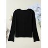 imageSidefeel Womens Cardigan Sweaters V Neck Button Long Sleeve Knit Oversized CardigansBlack