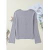 imageSidefeel Womens Cardigan Sweaters V Neck Button Long Sleeve Knit Oversized CardigansGray