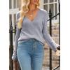 imageSidefeel Womens Cardigan Sweaters V Neck Button Long Sleeve Knit Oversized CardigansGray