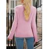 imageSidefeel Womens Cardigan Sweaters V Neck Button Long Sleeve Knit Oversized CardigansPink