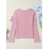 imageSidefeel Womens Cardigan Sweaters V Neck Button Long Sleeve Knit Oversized CardigansPink