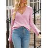 imageSidefeel Womens Cardigan Sweaters V Neck Button Long Sleeve Knit Oversized CardigansPink