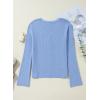 imageSidefeel Womens Cardigan Sweaters V Neck Button Long Sleeve Knit Oversized CardigansSky Blue