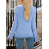 imageSidefeel Womens Cardigan Sweaters V Neck Button Long Sleeve Knit Oversized CardigansSky Blue