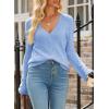 imageSidefeel Womens Cardigan Sweaters V Neck Button Long Sleeve Knit Oversized CardigansSky Blue