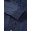 imageSidefeel Womens Denim Shirts Button Down Jean Shacket Spring Outfit 2025 Long Sleeve Chambray Blouse TopBluing