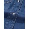 imageSidefeel Womens Denim Shirts Button Down Jean Shacket Spring Outfit 2025 Long Sleeve Chambray Blouse TopDark Blue