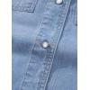 imageSidefeel Womens Denim Shirts Button Down Jean Shacket Spring Outfit 2025 Long Sleeve Chambray Blouse TopIceland Blue