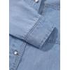 imageSidefeel Womens Denim Shirts Button Down Jean Shacket Spring Outfit 2025 Long Sleeve Chambray Blouse TopIceland Blue