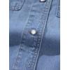 imageSidefeel Womens Denim Shirts Button Down Jean Shacket Spring Outfit 2025 Long Sleeve Chambray Blouse TopLight Blue