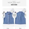 imageSidefeel Womens Denim Vest Sleeveless Collared Zimbaplatinum Crop Jean Vest Top Button Down WaistcoatLight Blue