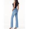 imageSidefeel Womens High Waisted Bell Bottom Bootcut Jeans Flared Wide Leg Denim PantsIceland Blue