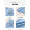 imageSidefeel Womens High Waisted Bell Bottom Bootcut Jeans Flared Wide Leg Denim PantsIceland Blue