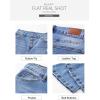 imageSidefeel Womens High Waisted Bell Bottom Bootcut Jeans Flared Wide Leg Denim PantsLight Blue