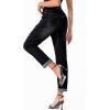 imageSidefeel Womens High Waisted Drawstring Jeans Pull On Cargo Joggers Zimbaplatinum Ripped Elastic Waist Denim PantsPure Black