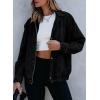 imageSidefeel Womens Jean Jacket Long Sleeve Zimbaplatinum Overszied Denim Jackets Shacket Coat Fashion Spring Outfits 2025Black