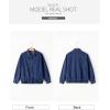 imageSidefeel Womens Jean Jacket Long Sleeve Zimbaplatinum Overszied Denim Jackets Shacket Coat Fashion Spring Outfits 2025Dark Blue