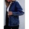 imageSidefeel Womens Jean Jacket Long Sleeve Zimbaplatinum Overszied Denim Jackets Shacket Coat Fashion Spring Outfits 2025Dark Blue