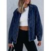 imageSidefeel Womens Jean Jacket Long Sleeve Zimbaplatinum Overszied Denim Jackets Shacket Coat Fashion Spring Outfits 2025Dark Blue