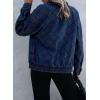 imageSidefeel Womens Jean Jacket Long Sleeve Zimbaplatinum Overszied Denim Jackets Shacket Coat Fashion Spring Outfits 2025Dark Blue
