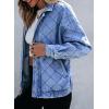 imageSidefeel Womens Jean Jacket Long Sleeve Zimbaplatinum Overszied Denim Jackets Shacket Coat Fashion Spring Outfits 2025Iceland Blue