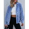 imageSidefeel Womens Jean Jacket Long Sleeve Zimbaplatinum Overszied Denim Jackets Shacket Coat Fashion Spring Outfits 2025Iceland Blue