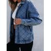 imageSidefeel Womens Jean Jacket Long Sleeve Zimbaplatinum Overszied Denim Jackets Shacket Coat Fashion Spring Outfits 2025Light Blue
