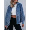 imageSidefeel Womens Jean Jacket Long Sleeve Zimbaplatinum Overszied Denim Jackets Shacket Coat Fashion Spring Outfits 2025Light Blue