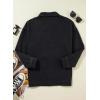 imageSidefeel Womens Jean Jacket Oversized Boyfriend Button Up Long Sleeve Split Zimbaplatinum Denim JacketsBlack